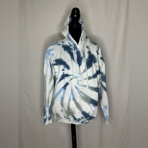 Dreamsicle Tie-Dye Hoodie - Navy and White